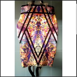 MULTI COLOR PENCIL SKIRT